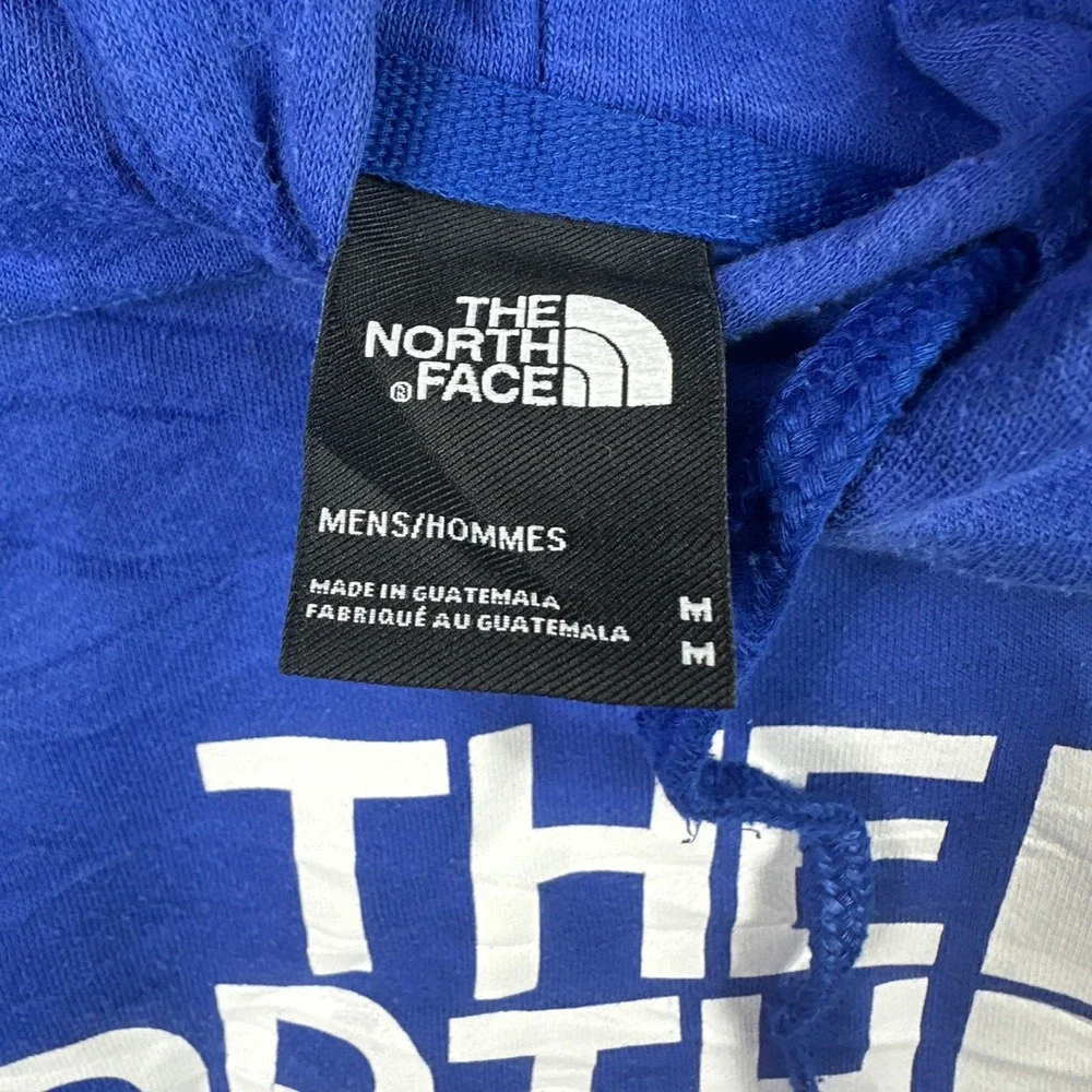 The North Face Hoodie Mens M Blue Half Dome Pullover Fleece Sweatshirt Outdoor